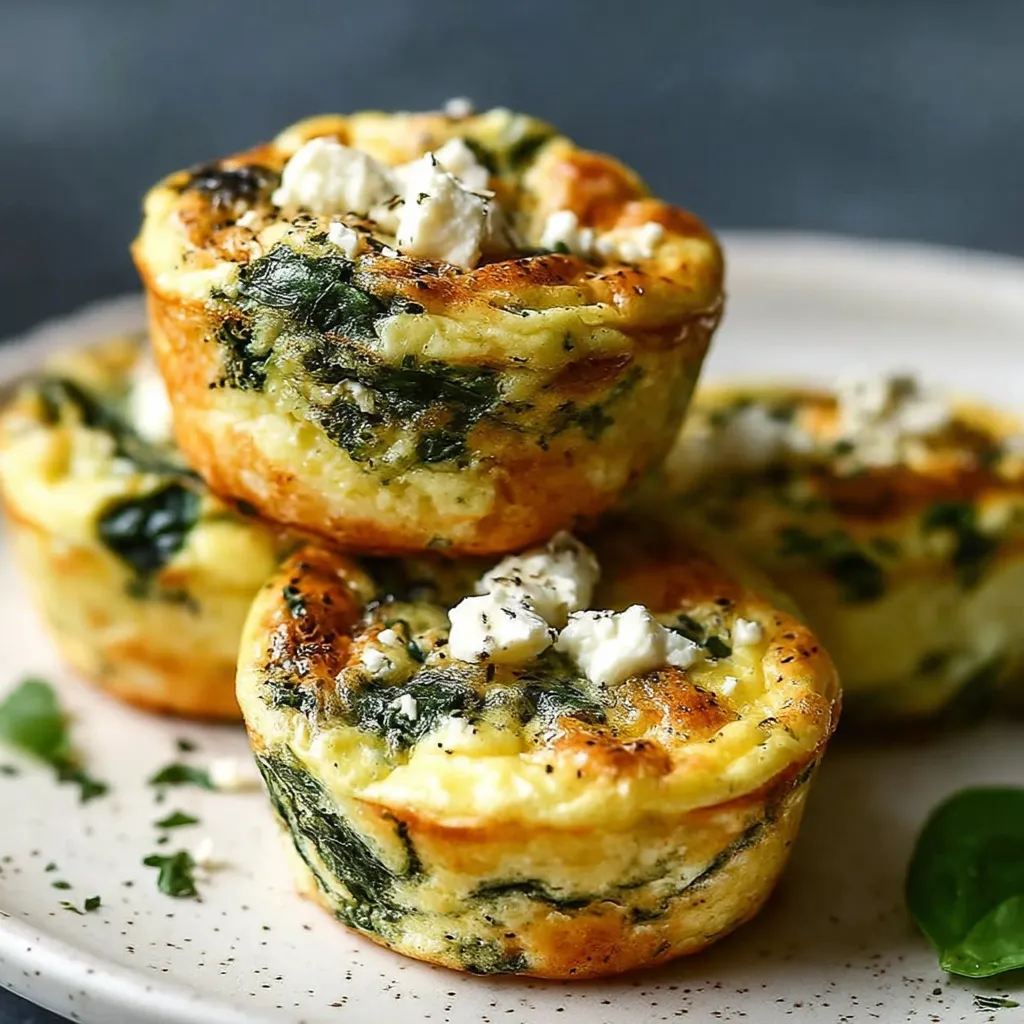 Fluffy Spinach & Feta Egg Muffins: Easy Breakfast Recipe