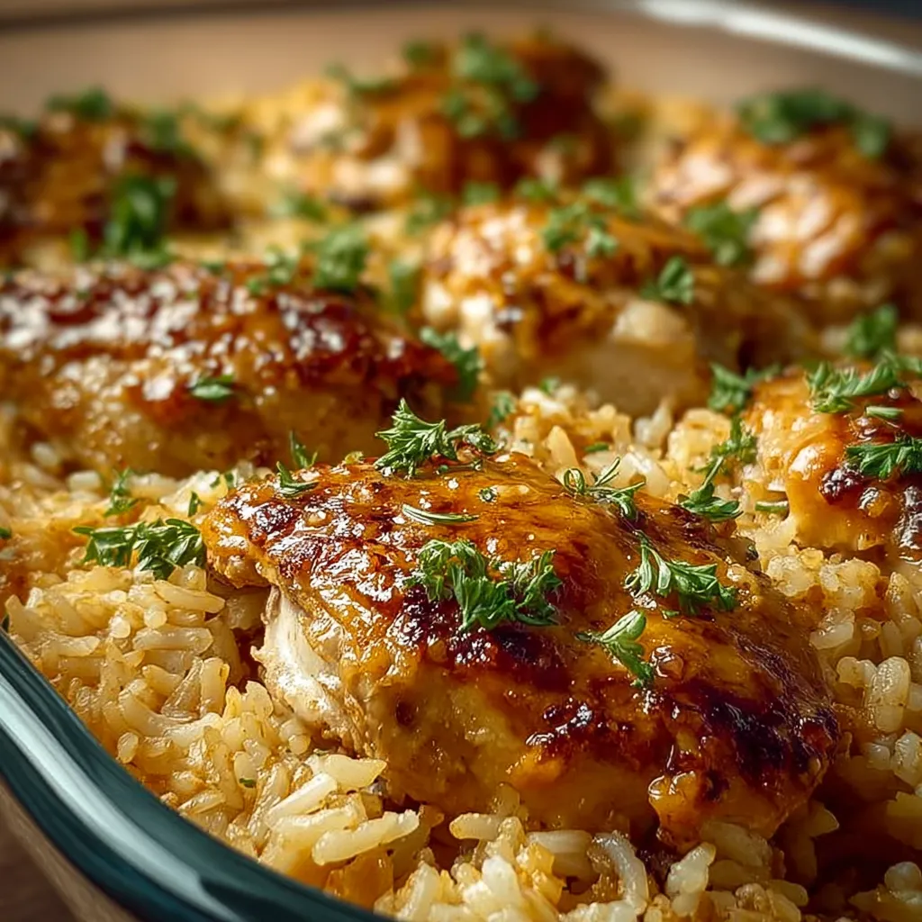 Easy Forgotten Chicken and Rice Casserole