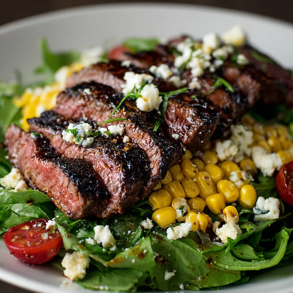 Grilled Steak & Gorgonzola Salad with Balsamic Glaze