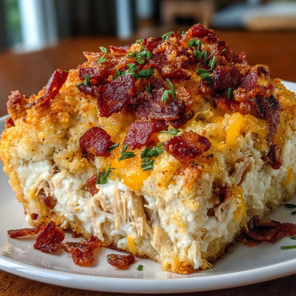 Creamy and comforting crack chicken casserole, a delicious baked dish perfect for a satisfying meal.