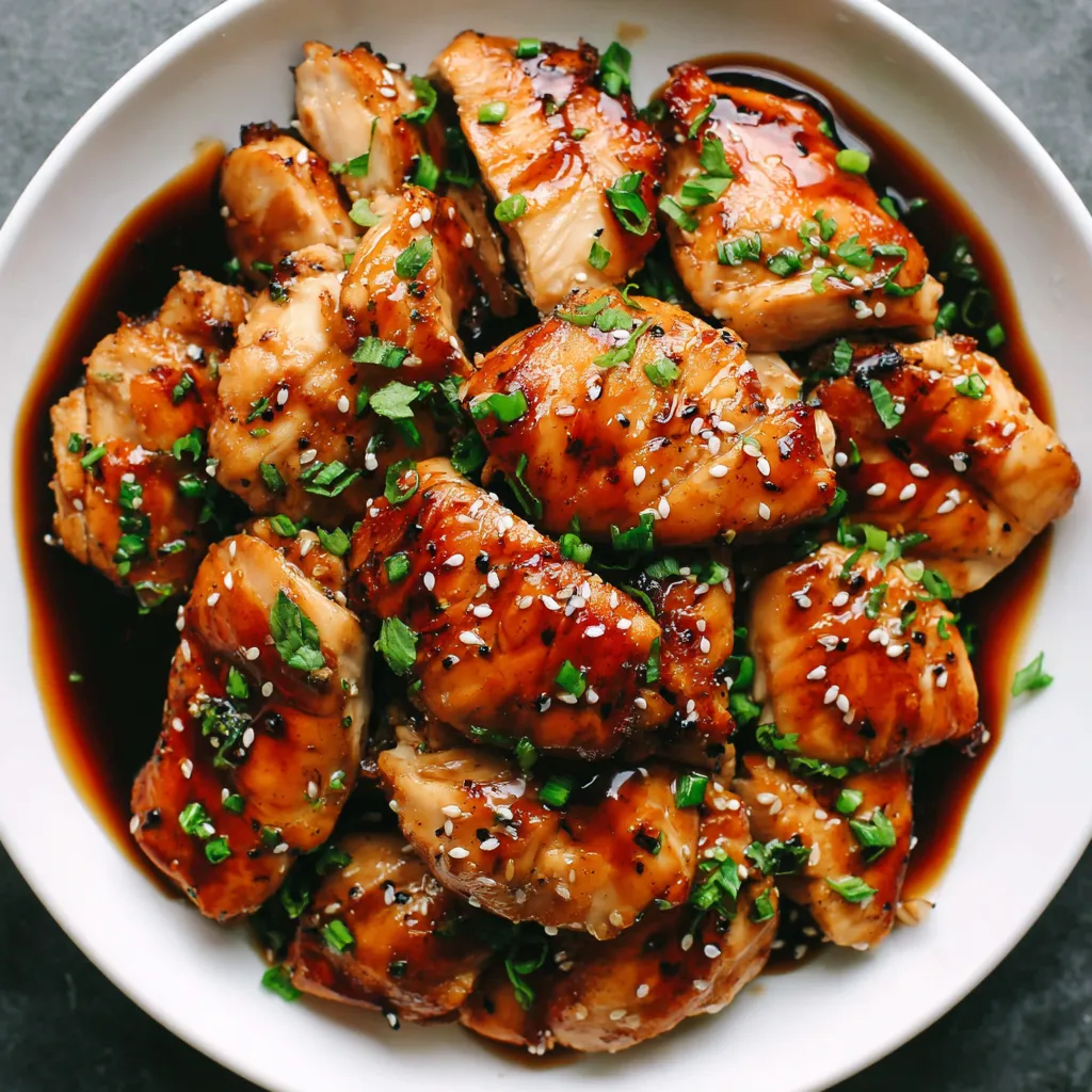 Dump and go teriyaki chicken simmers in the crockpot for an easy weeknight meal.